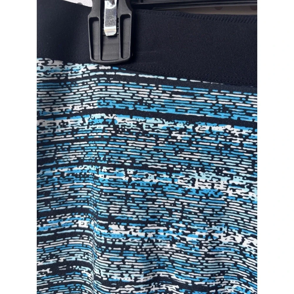 Nike‎ Pro Dri Fit Leggings Running Athletic Women's Lg Blue Black Stretch